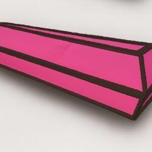 Гроб деревянный, обитый тканью, с ручками