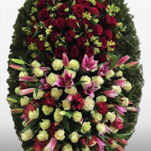 Венок из живых цветов №39