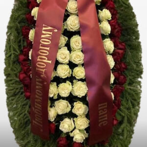 Венок из живых цветов №47