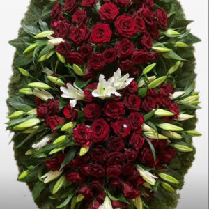 Венок из живых цветов №49