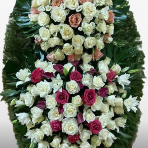 Венок из живых цветов №51